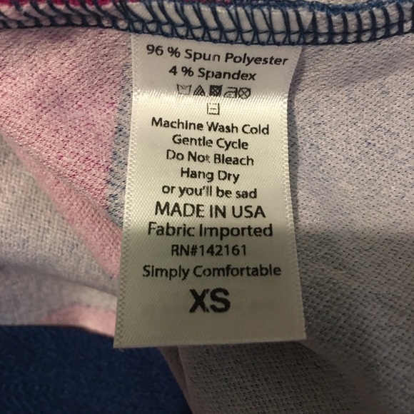 Lularoe Dark Pink Blue Stripe Cassie Skirt XS New - Picture 5 of 5